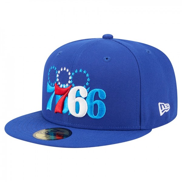 Бейсболка Philadelphia 76ers New Era Royal Tri-Hit 59Fifty