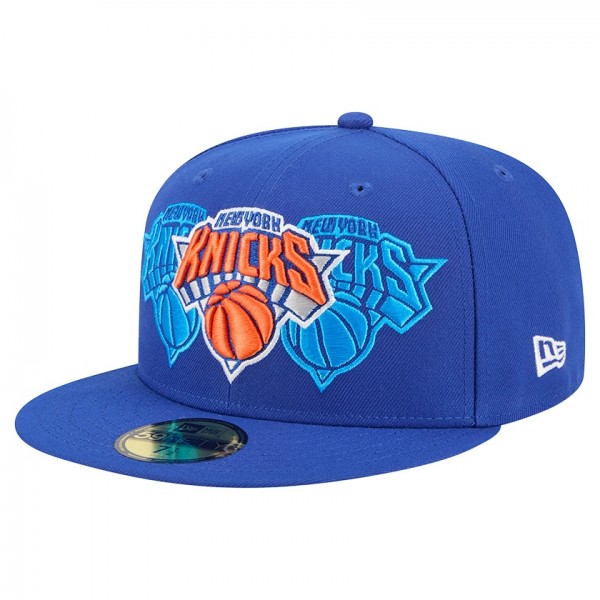 Бейсболка New York Knicks New Era Blue Tri-Hit 59Fifty