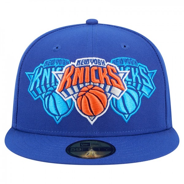 Бейсболка New York Knicks New Era Blue Tri-Hit 59Fifty