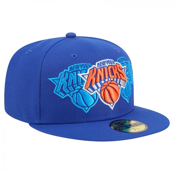 Бейсболка New York Knicks New Era Blue Tri-Hit 59Fifty