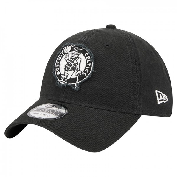 Бейсболка Boston Celtics New Era Black Stamp Fabric Applique 9TWENTY