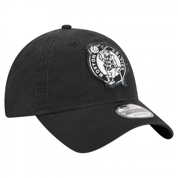 Бейсболка Boston Celtics New Era Black Stamp Fabric Applique 9TWENTY