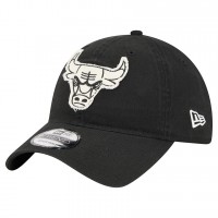 Бейсболка Chicago Bulls New Era Black Stamp Fabric Applique 9TWENTY