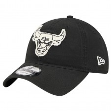 Бейсболка Chicago Bulls New Era Black Stamp Fabric Applique 9TWENTY