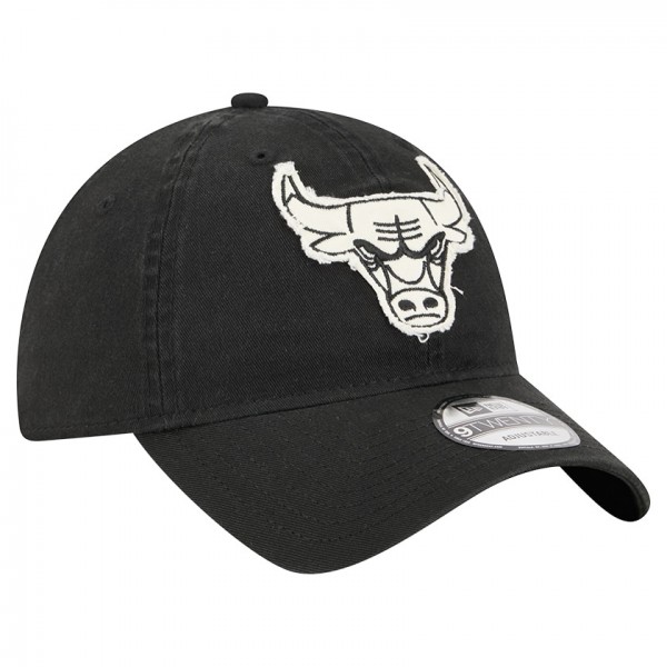 Бейсболка Chicago Bulls New Era Black Stamp Fabric Applique 9TWENTY