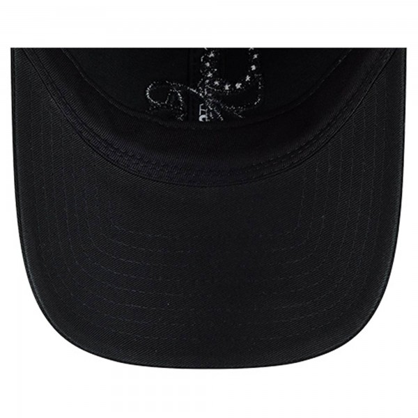 Бейсболка Philadelphia 76ers New Era Black Stamp Fabric Applique 9TWENTY