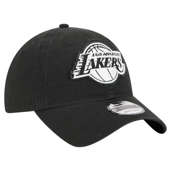 Бейсболка Los Angeles Lakers New Era Black Stamp Fabric Applique 9TWENTY