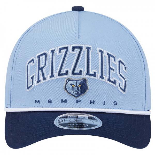 Бейсболка Memphis Grizzlies New Era Light Blue Bold Arch COOLERA 9FORTY A-Frame M-Crown