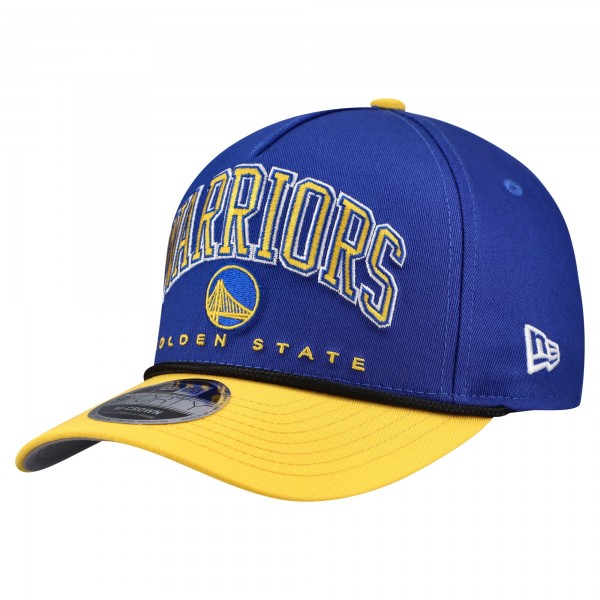 Бейсболка Golden State Warriors New Era Royal Bold Arch COOLERA 9FORTY A-Frame M-Crown