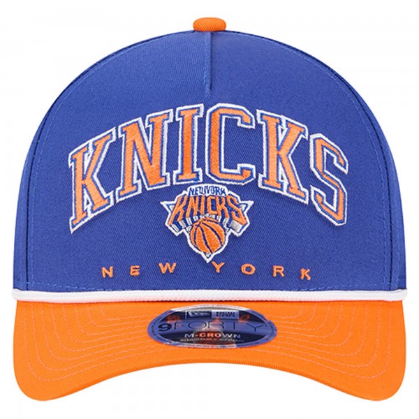 Бейсболка New York Knicks New Era Blue Bold Arch COOLERA 9FORTY A-Frame M-Crown