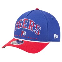 Бейсболка Philadelphia 76ers New Era Royal Bold Arch COOLERA 9FORTY A-Frame M-Crown