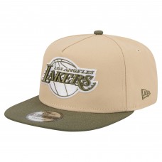Бейсболка Los Angeles Lakers New Era Khaki/Olive Color Pack Two-Tone A-Frame 9FIFTY Snapback