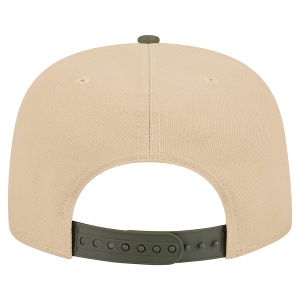 Бейсболка Los Angeles Lakers New Era Khaki/Olive Color Pack Two-Tone A-Frame 9FIFTY Snapback