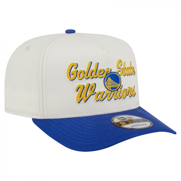 Бейсболка Golden State Warriors New Era Cream/Royal Chainstitch 9FIFTY A-Frame Snapback