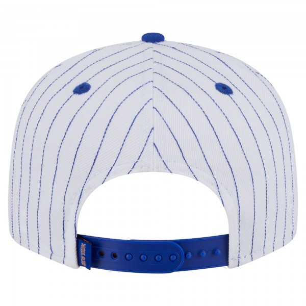 Бейсболка New York Knicks New Era White Deceptor Pinstripe 9FIFTY Snapback