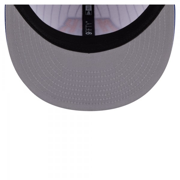 Бейсболка New York Knicks New Era White Deceptor Pinstripe 9FIFTY Snapback