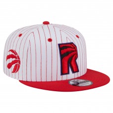 Бейсболка Toronto Raptors New Era White Deceptor Pinstripe 9FIFTY Snapback