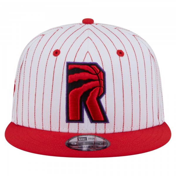 Бейсболка Toronto Raptors New Era White Deceptor Pinstripe 9FIFTY Snapback