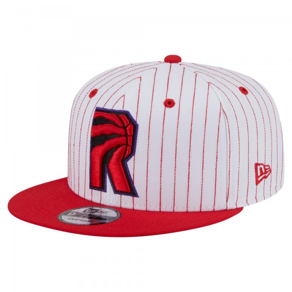 Бейсболка Toronto Raptors New Era White Deceptor Pinstripe 9FIFTY Snapback