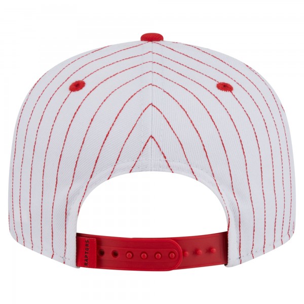 Бейсболка Toronto Raptors New Era White Deceptor Pinstripe 9FIFTY Snapback