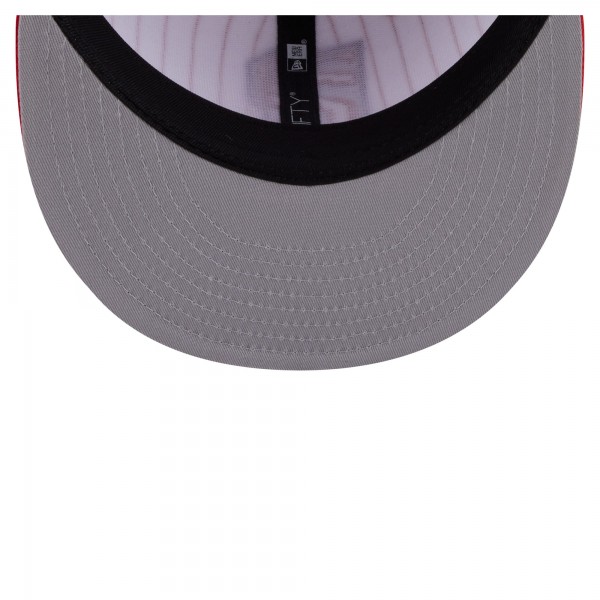 Бейсболка Toronto Raptors New Era White Deceptor Pinstripe 9FIFTY Snapback