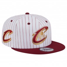 Бейсболка Cleveland Cavaliers New Era White Deceptor Pinstripe 9FIFTY Snapback