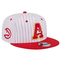 Бейсболка Atlanta Hawks New Era White Deceptor Pinstripe 9FIFTY Snapback