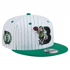 Бейсболка Boston Celtics New Era White Deceptor Pinstripe 9FIFTY Snapback