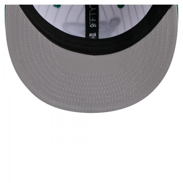 Бейсболка Boston Celtics New Era White Deceptor Pinstripe 9FIFTY Snapback
