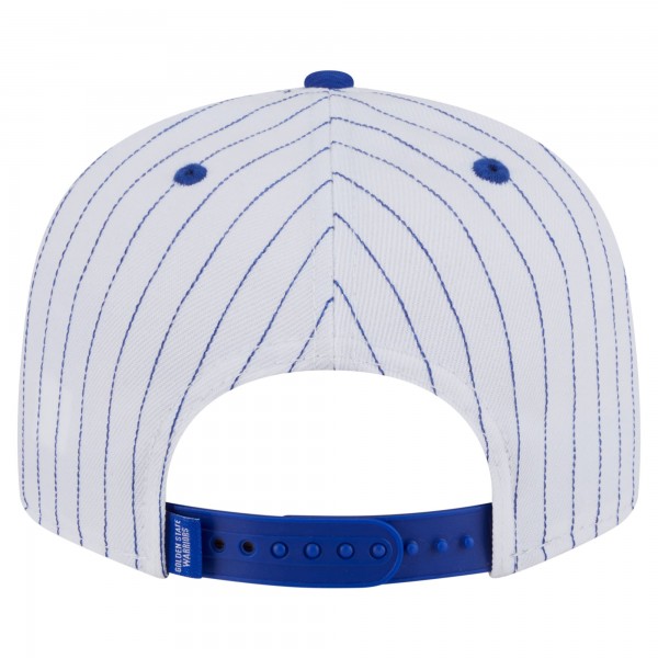 Бейсболка Golden State Warriors New Era White Deceptor Pinstripe 9FIFTY Snapback