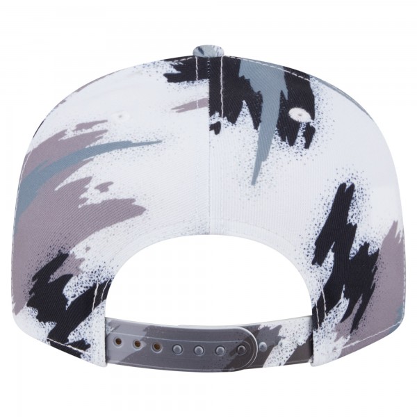 Бейсболка Brooklyn Nets New Era White Paint 9FIFTY Snapback