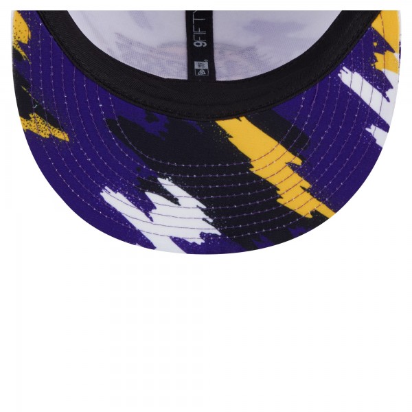 Бейсболка Los Angeles Lakers New Era White Paint 9FIFTY Snapback