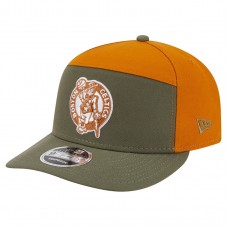 Бейсболка Boston Celtics New Era Olive/Burnt Orange Two-Tone Color Pack Split Panel 9FIFTY