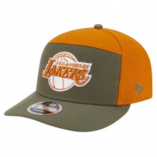 Бейсболка Los Angeles Lakers New Era Olive/Burnt Orange Two-Tone Color Pack Split Panel 9FIFTY