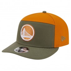 Бейсболка Golden State Warriors New Era Olive/Burnt Orange Two-Tone Color Pack Split Panel 9FIFTY