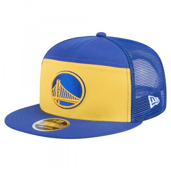Бейсболка Golden State Warriors New Era Gold/Royal Outdoor Split Panel 9FIFTY Snapback