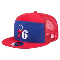Бейсболка Philadelphia 76ers New Era Royal/Red Outdoor Split Panel 9FIFTY Snapback