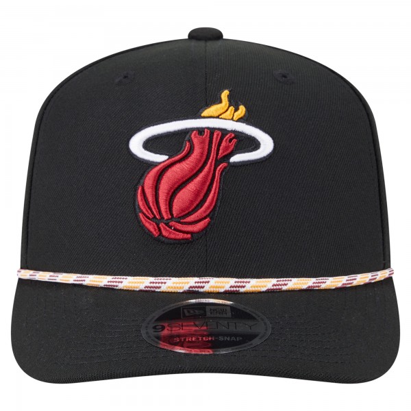 Бейсболка Miami Heat New Era Black Rope 9SEVENTY