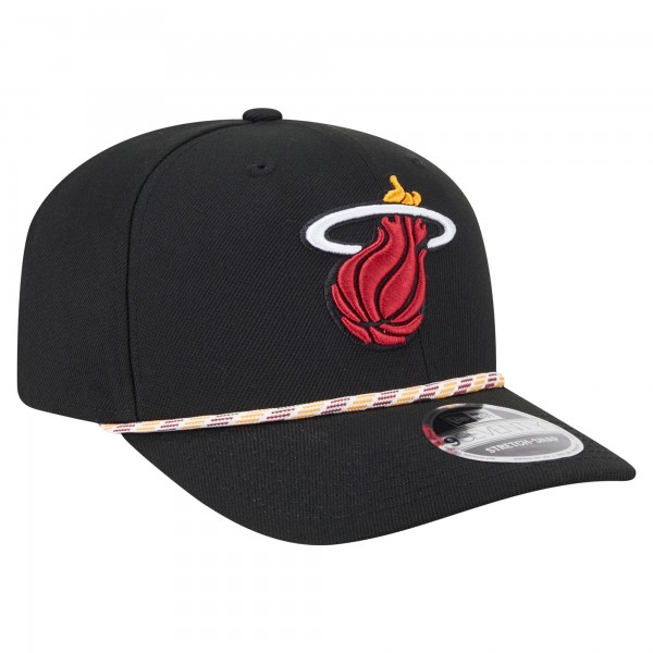 Бейсболка Miami Heat New Era Black Rope 9SEVENTY