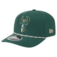 Бейсболка Milwaukee Bucks New Era Hunter Green Rope 9SEVENTY
