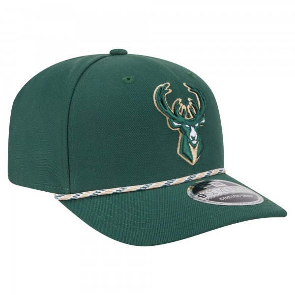Бейсболка Milwaukee Bucks New Era Hunter Green Rope 9SEVENTY