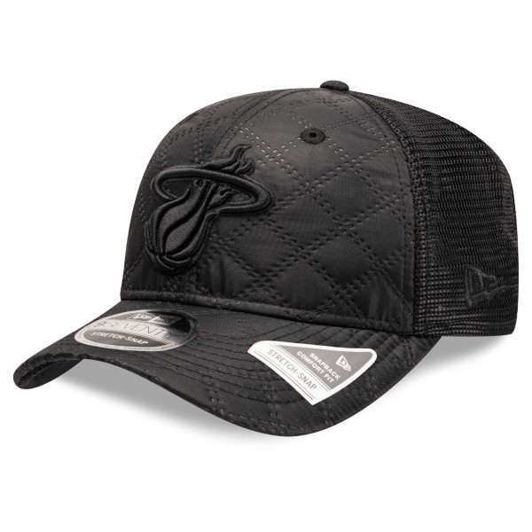Бейсболка Miami Heat New Era Black Quilted Nylon 9SEVENTY Trucker