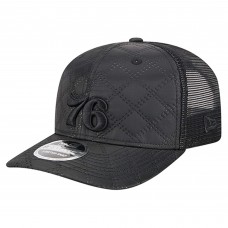 Бейсболка Philadelphia 76ers New Era Black Quilted 9SEVENTY Trucker