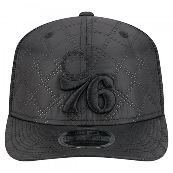 Бейсболка Philadelphia 76ers New Era Black Quilted 9SEVENTY Trucker