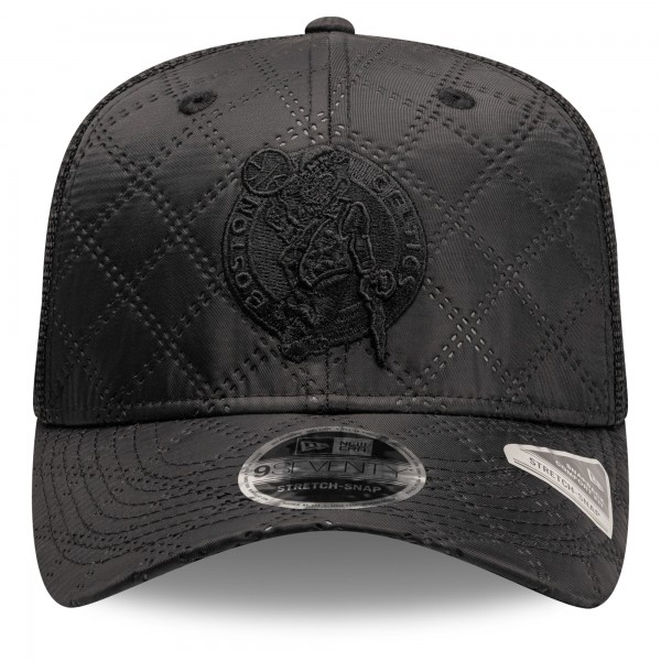 Бейсболка Boston Celtics New Era Black Quilted 9SEVENTY Trucker