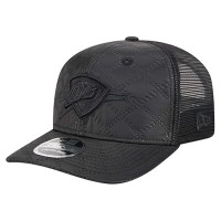 Бейсболка Oklahoma City Thunder New Era Black Quilted 9SEVENTY Trucker