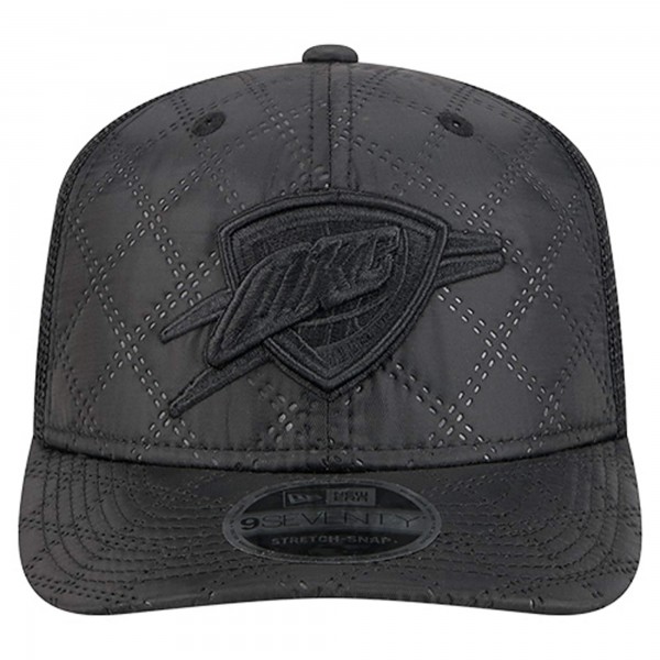 Бейсболка Oklahoma City Thunder New Era Black Quilted 9SEVENTY Trucker