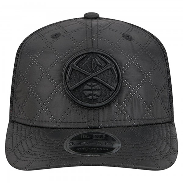 Бейсболка Denver Nuggets New Era Black Quilted 9SEVENTY Trucker