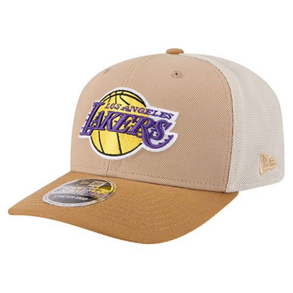 Бейсболка Los Angeles Lakers New Era Tan/Light Brown Two-Tone 9SEVENTY