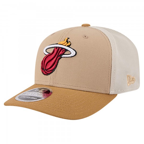 Бейсболка Miami Heat New Era Tan/Light Brown Two-Tone 9SEVENTY